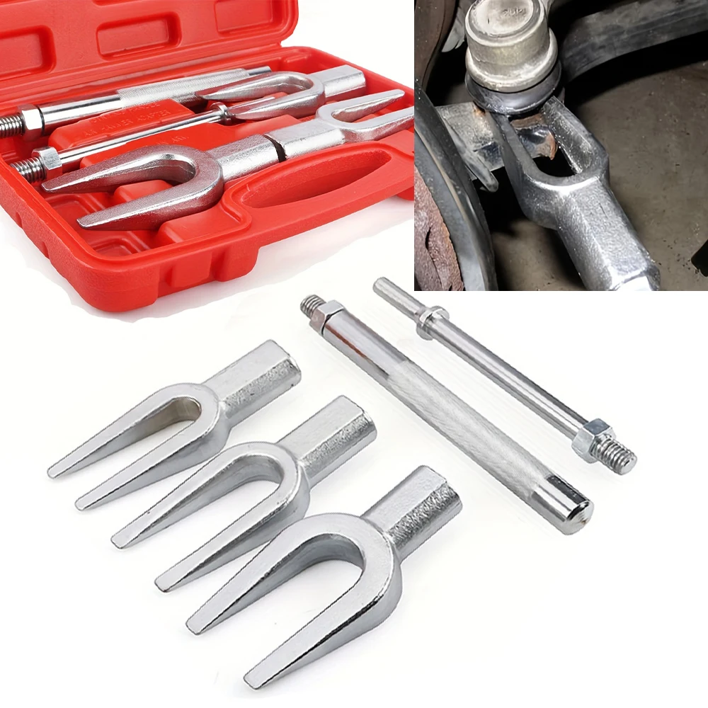 5Pcs Fork Crowball Head Removal Tool Car Ball Head Extractor Steering Arm Tie Rod Ball Head Remover Puller