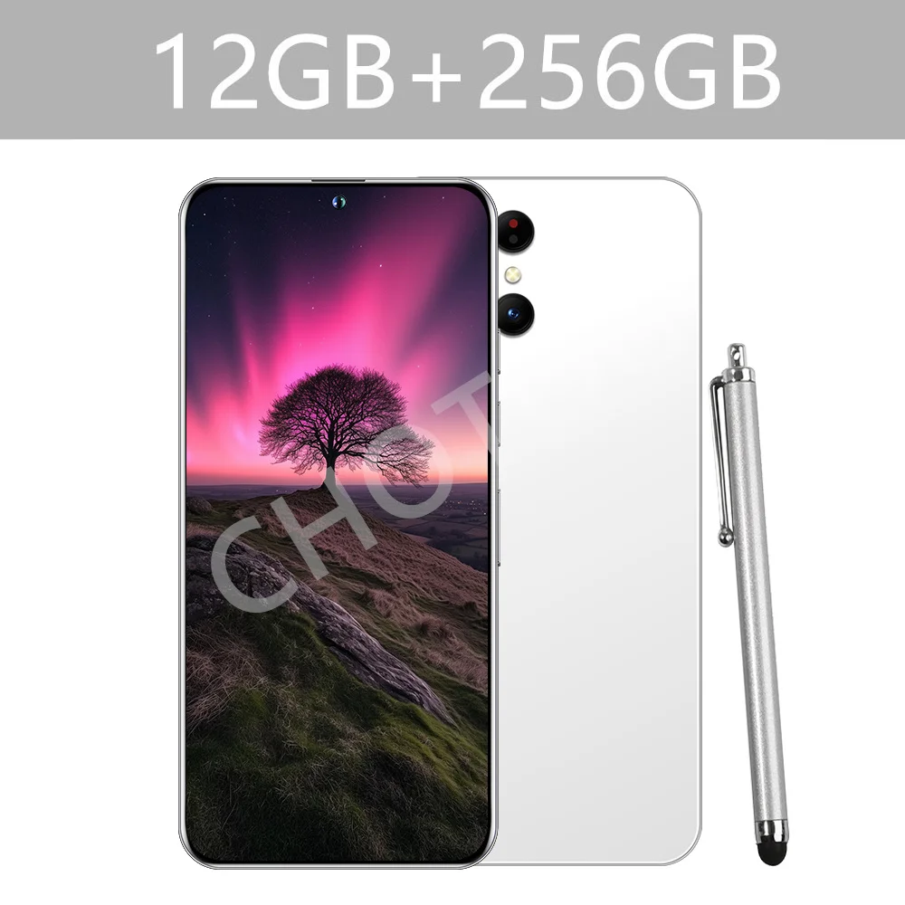 Nieuwe Mobiele Telefoons S + 24 Ultra Originele 7.3HD Smartphone 4G 5G Dual Sim Mobiele Telefoon 7800 mAh Android 14 Global Versie Mobiele Telefoons