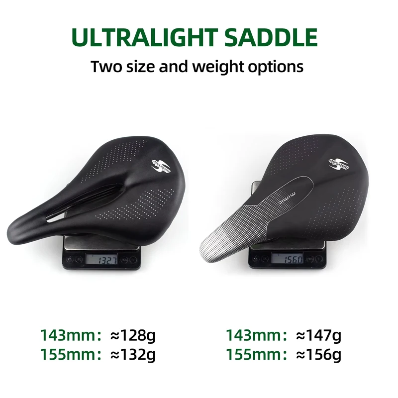 خفيفة للغاية من ألياف الكربون دراجة السرج الطريق الجبلية MTB مقعد الدراجة الرجال النساء مريحة واسعة الدراجات وسادة سباق مقعد الطريق #4