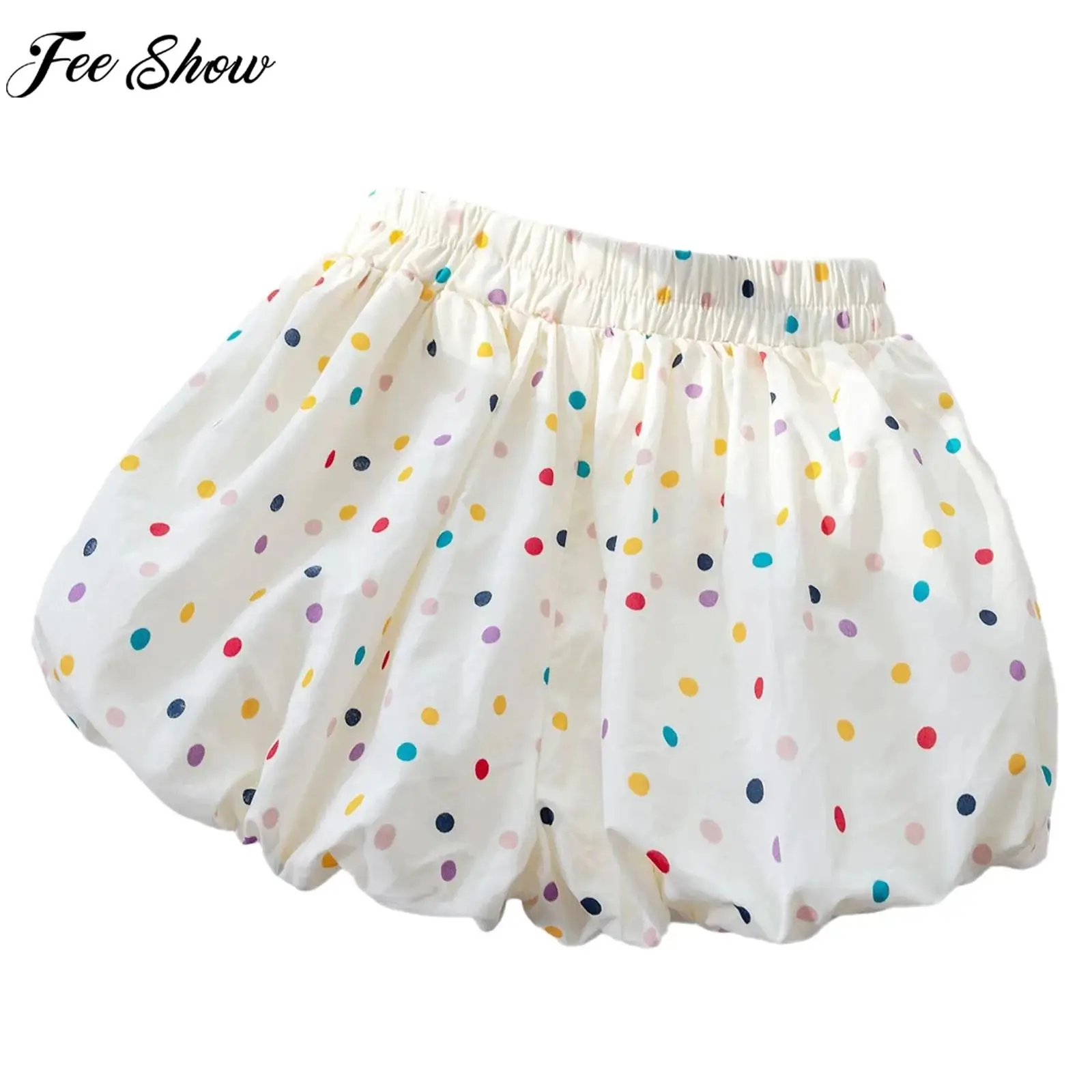 Toddler Girls Casual Sweet Cute Polka Dots Shorts Summer Elastic Waistband Bloomers Diaper Covers for Daily Party Holiday Street