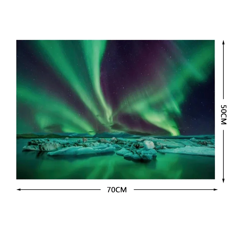 70*50cm Adult Puzzle 1000 Pieces Paper Jigsaw Puzzles The Polar Lights Famous Painting Series Learning Education Craft Toys