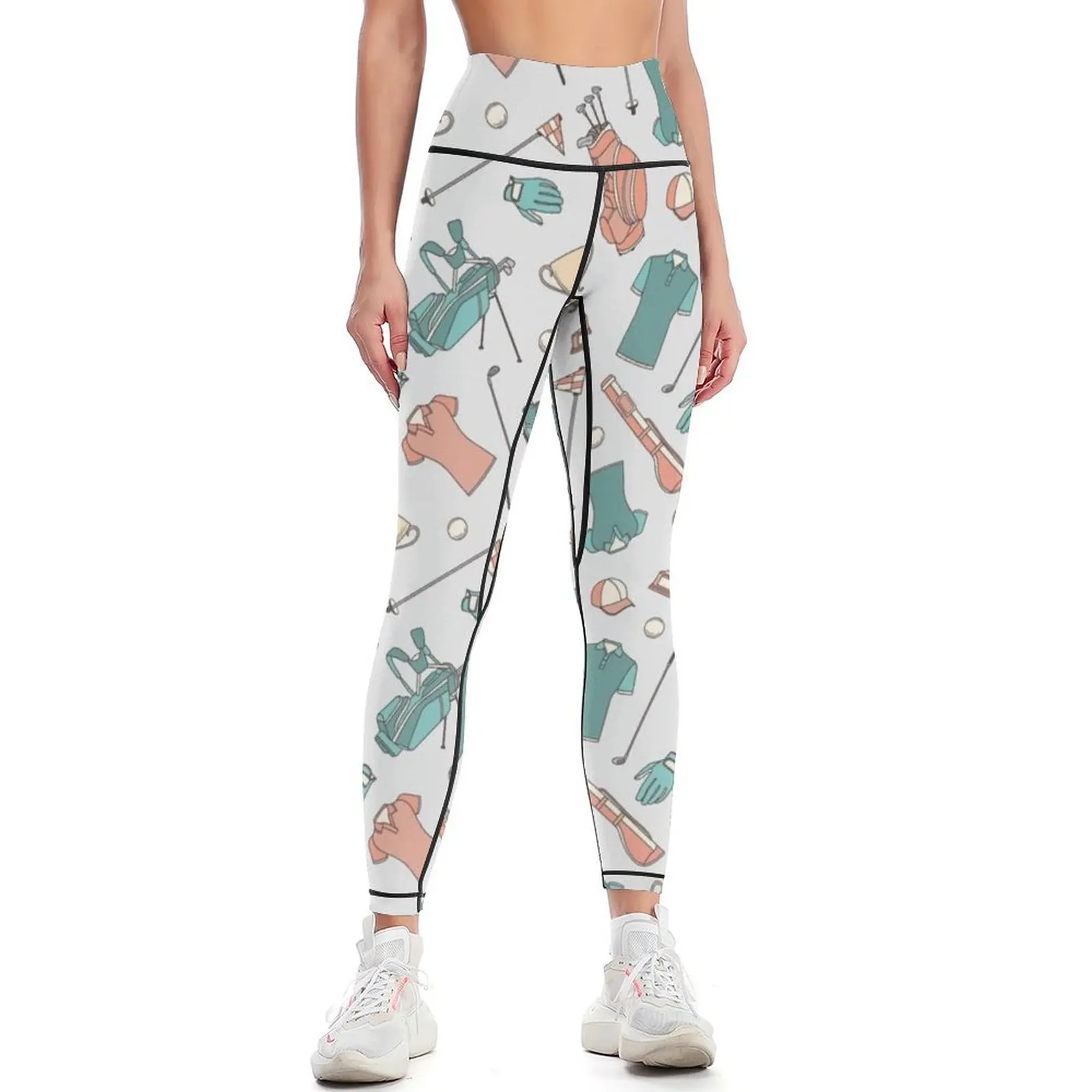 

Golf Colorful Seamless Pattern Leggings exercise clothing for Training pants sport legging Womens Leggings