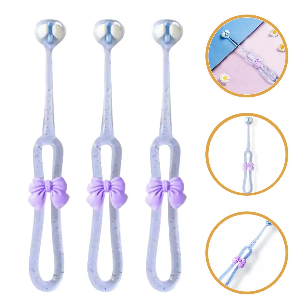 3 Pcs Kids Tooth Brush Cute Toothbrush Girl Hair Children Cleaning for Household