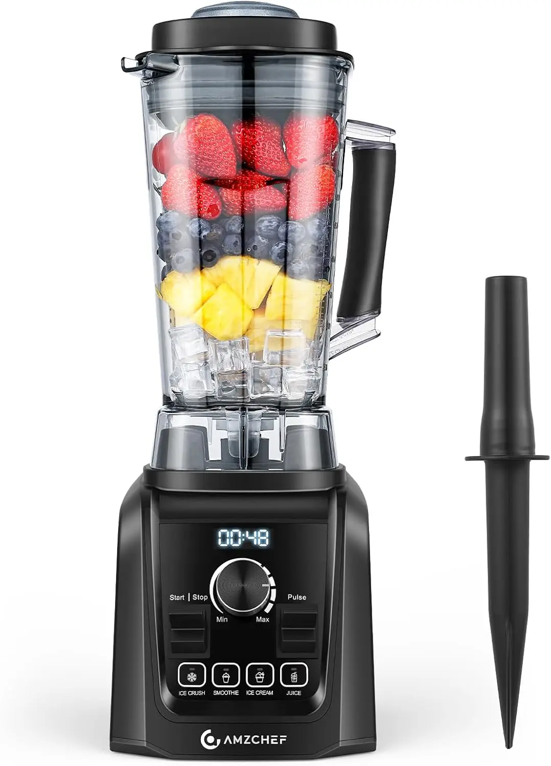 

Professional Blenders For Kitchen, 1800 W Smoothie Blender With Infinitely Variable Speed And 5 Functions, 68 Oz Blender For