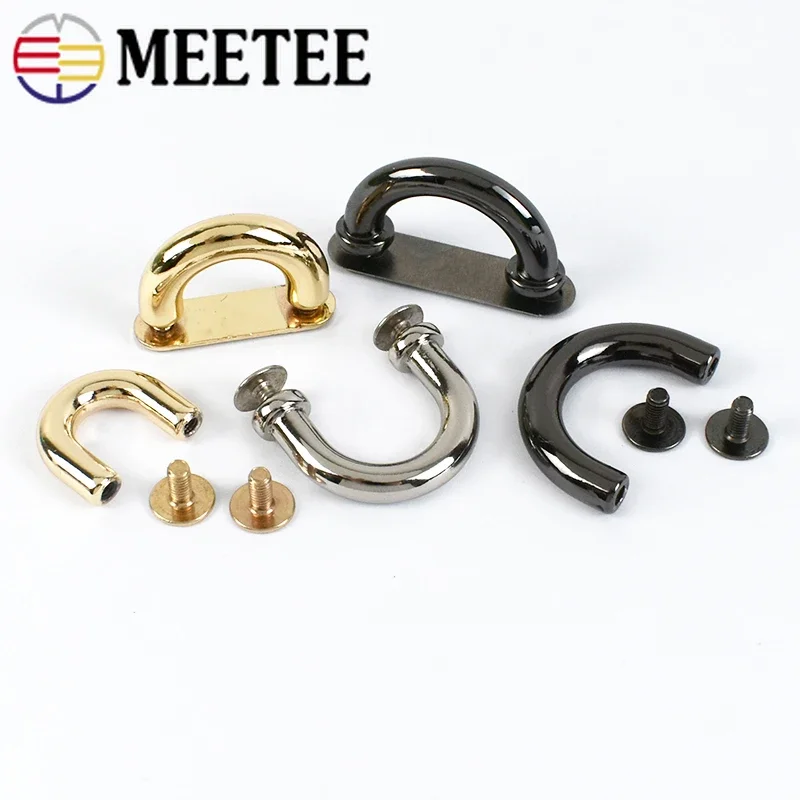 5/10/20Pcs 9-20mm Metal D Ring Buckle Arch Bridge Buckles Strap Connector Clasps Handbag Decor Hook DIY Hardware Accessories