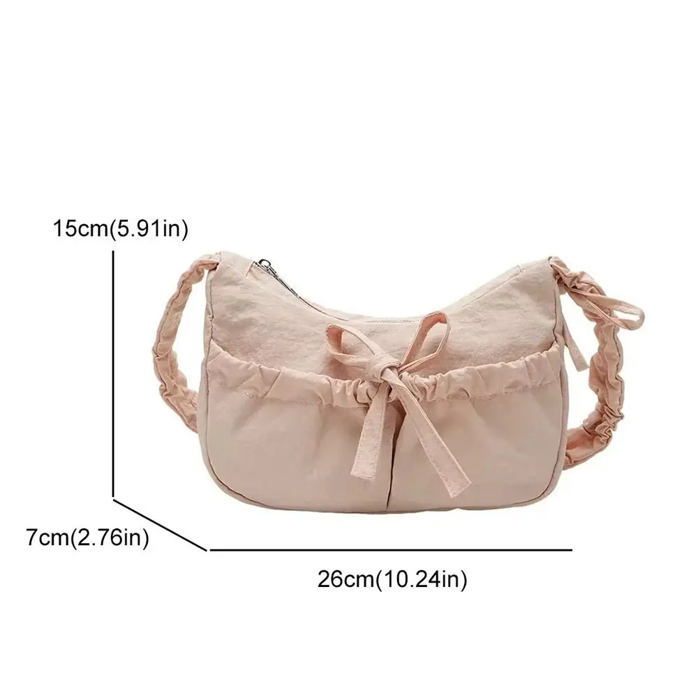 أزياء الصلبة اللون القوس مطوي حقيبة الكورية نمط الحلو مطوي حقيبة كتف سستة شيك حقيبة يد نسائية سيدة