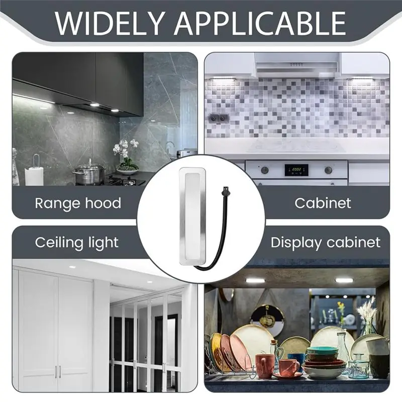 A60zrange Hood Light Bulbs,120Mm LED Cooker Light 1.5W Rectangle Smoke Ventilator Lamp,DC 12V White SM Socketmay