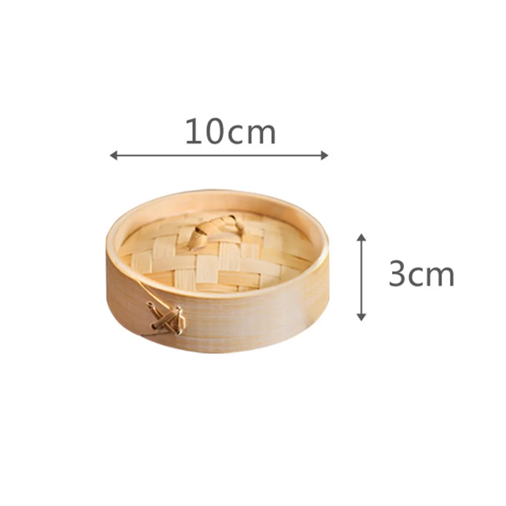 

2pcs Mini Bamboo Steamer Layer Kitchen Buns Food Cookware Air Circulation Easy Clean Safe Home Use Steam Grille