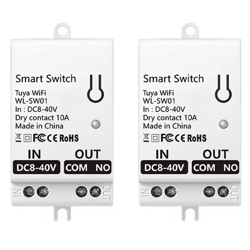 B29C-2X Tuya Wifi intelligent Module de commutateur de Contact sec 10A maison universelle bricolage disjoncteur relais fonctionne avec Smart Life Alexa DC 8-40V