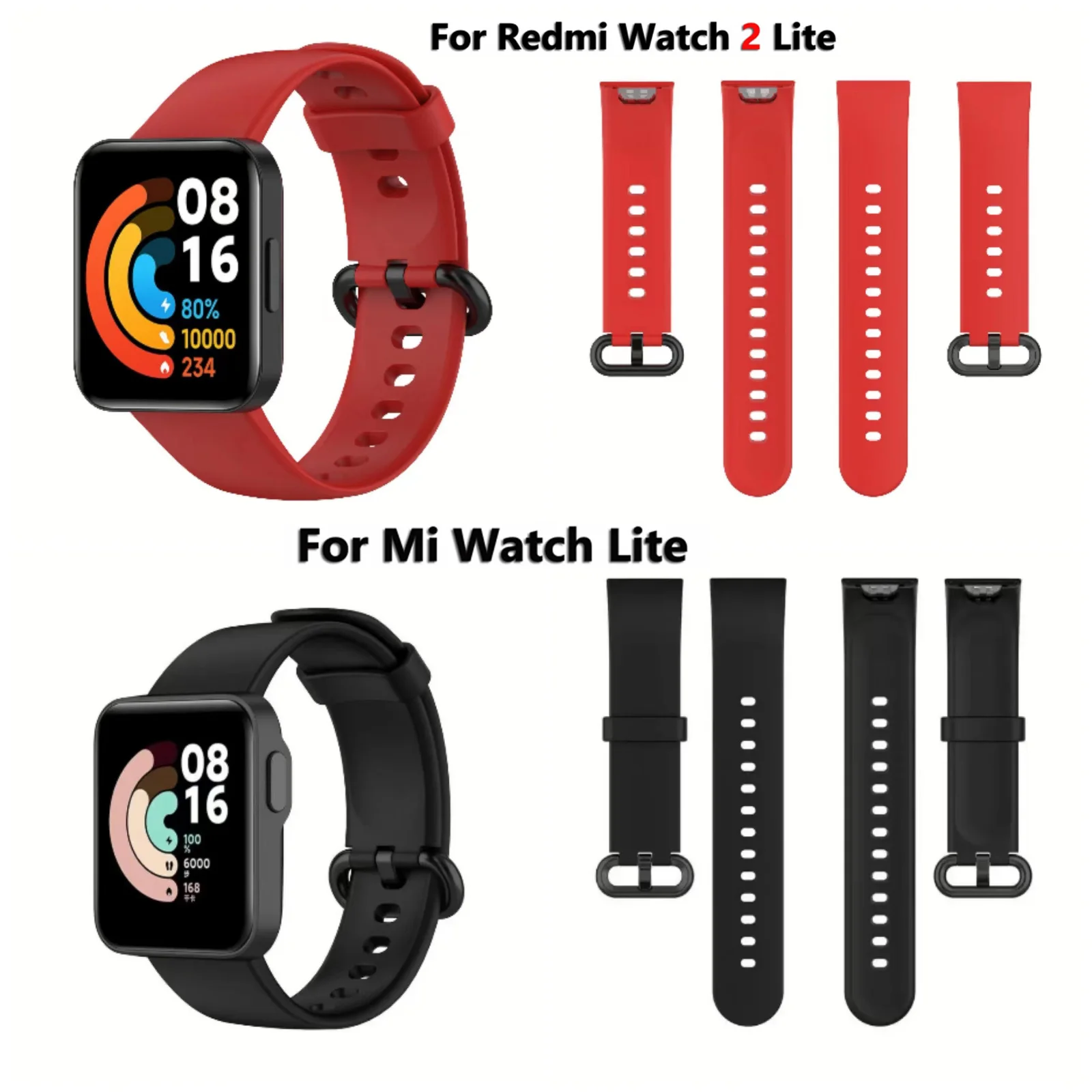 Cinturino in Silicone per Redmi Watch 2 Lite cinturino Smart Watch cinturino di ricambio per Xiaomi Mi Watch Lite versione globale
