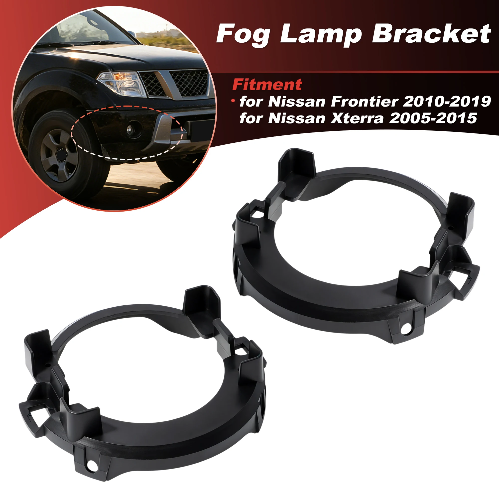 UXCELL Fog Light Bracket Kit with Screws and Clips for Nissan Xterra 2005-2015 Front Fog Lamp Mounting Set NI2590102 DS684-B000