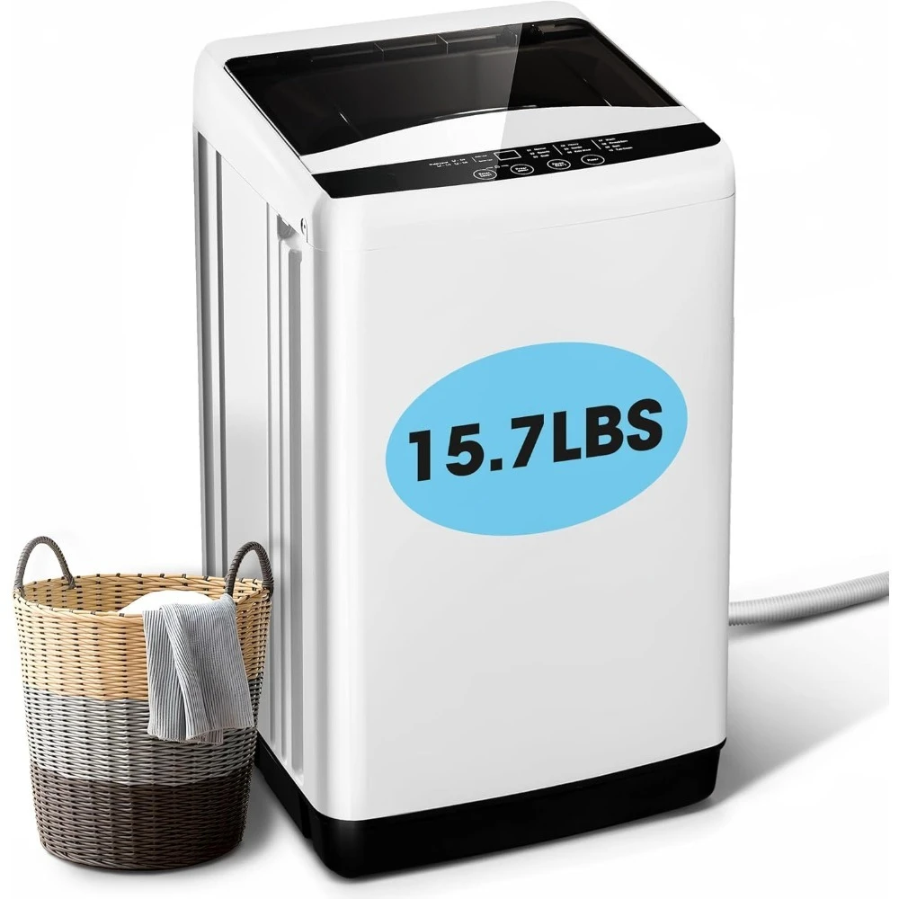 

Portable Washing Machine -Compact Home Laundry Washer for Apartment,10 Wash Programs, 6 Water Level, Top Load, Full Automatic