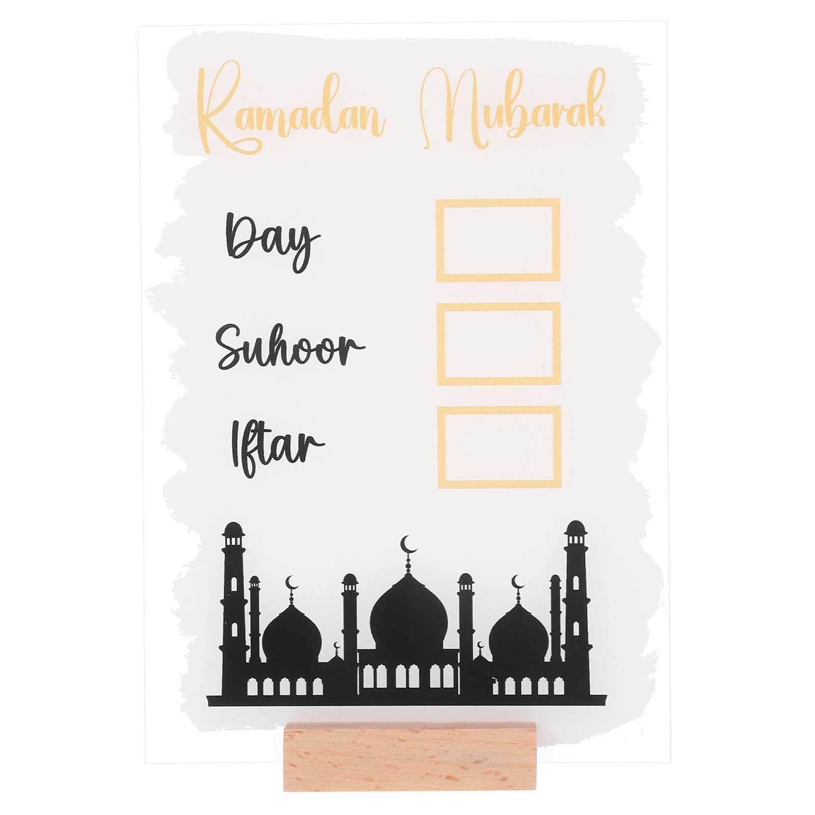 

Ramadan Calendar Desk Perpetual Countdown Decorative Table Date Display Handwritten Household Office
