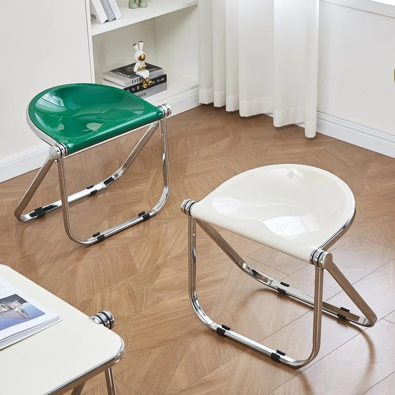 

Dining Chair Breathable Cafe Kitchen Chair Fabric Portable Solid Stackable Mesh Adjustable Wood Leg Folding Cushioned Restaurant