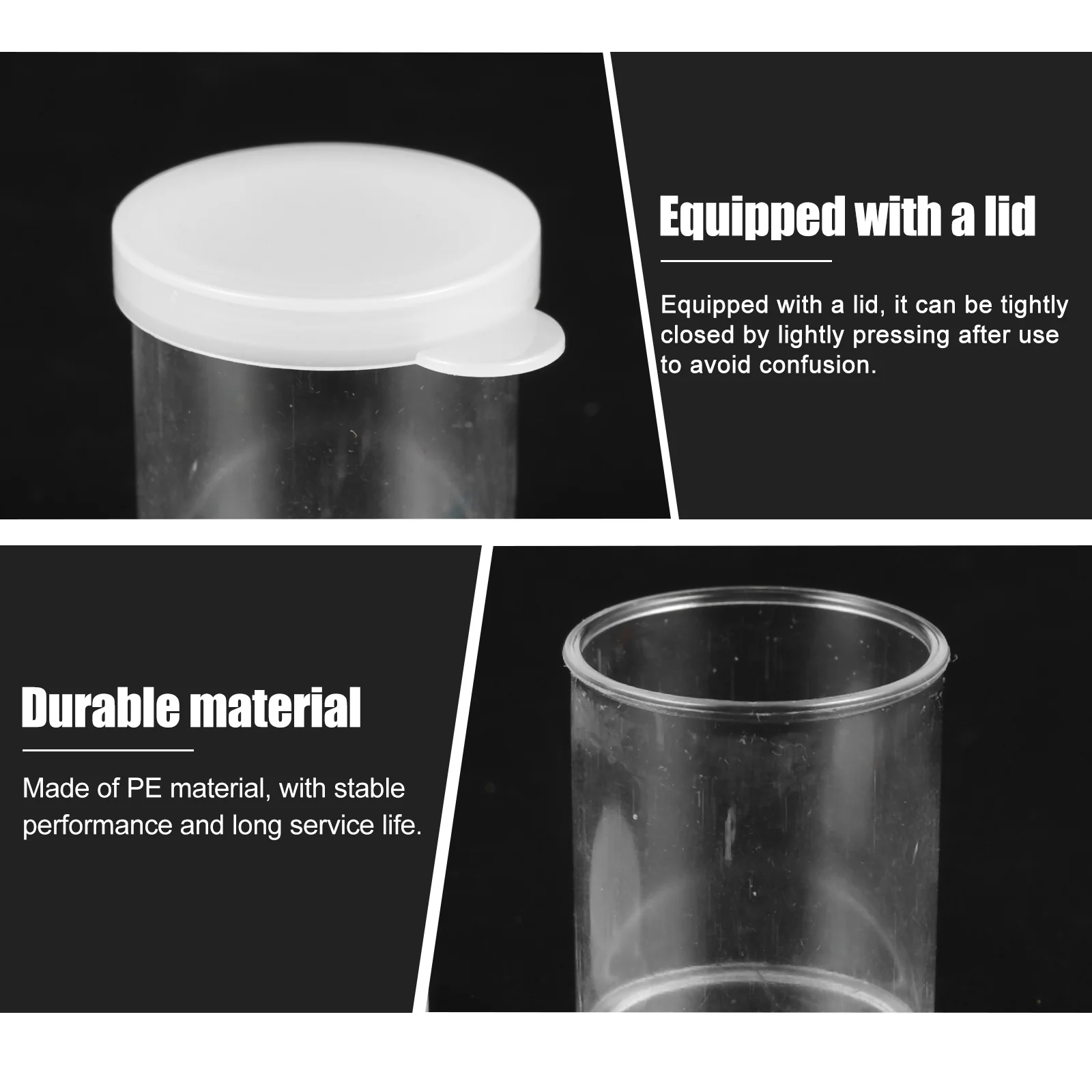 

50pcs Mini Storage Box Clear Round Individual Pigment Container For Beads Clay Sewing Crafts Small Paint Organizer Case