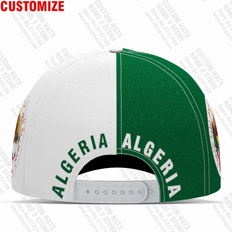Algeria Baseball Cap Free Custom Name Number Dza Hat Islam Logo Arabic Algerie Arab Text Alger Travel Flag Algier Photo Headgear