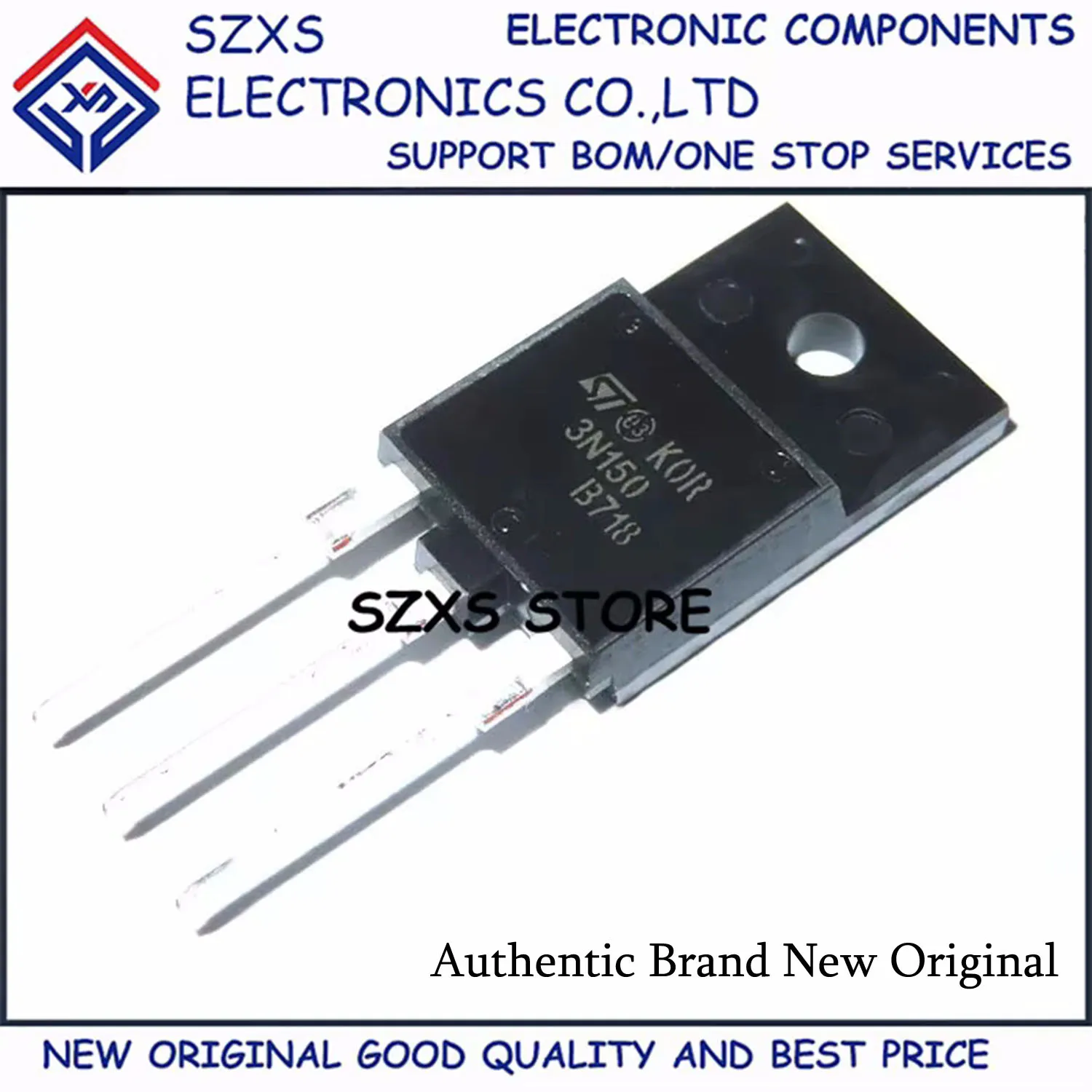 New Original 10Pcs STFW3N150 3N150 TO-3PF 1500V 3A Powerful IGBT Transistor In Stock Electronic Components Good Quality
