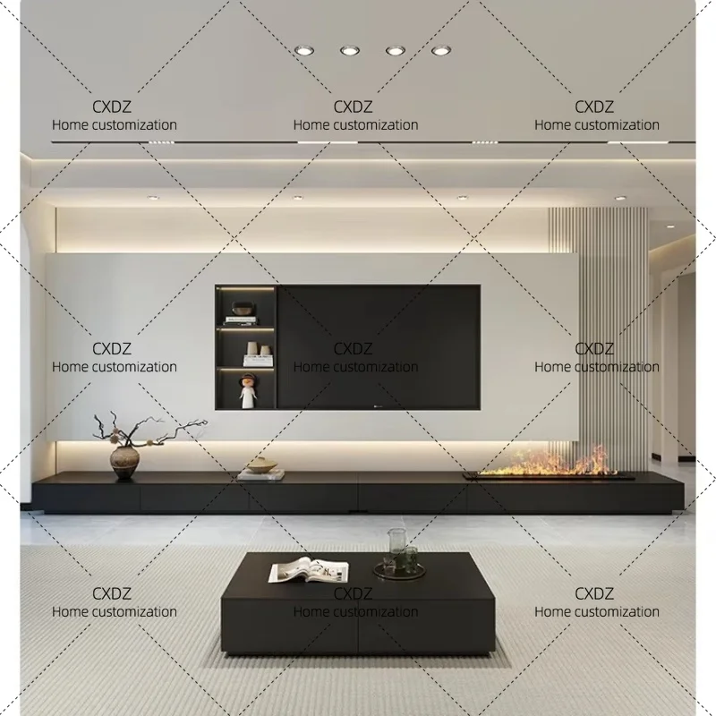 XXVertical Heavy Tv Stand Modern Narrow Storage  Living Room Tv Cabinet Minimalist WoodenFurniture Home