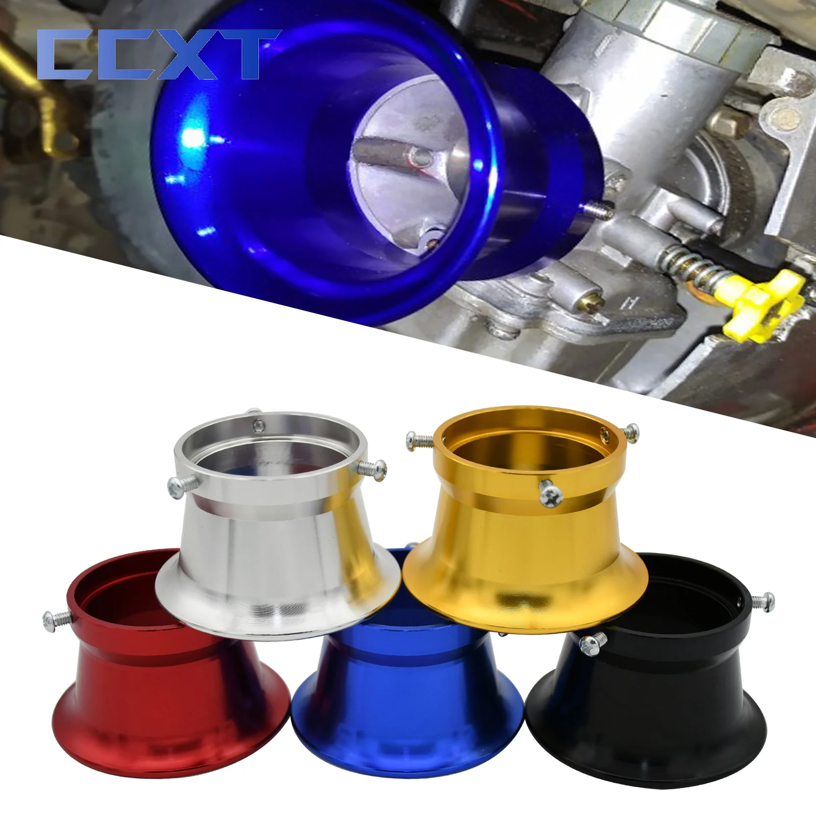 50mm Motocross Air Filter Wind Horn Cup Alloy Trumpet For Keihin PWK OKO Mikuni KOSO 21mm 24mm 26mm 28mm 30mm PE28 30 Carburetor