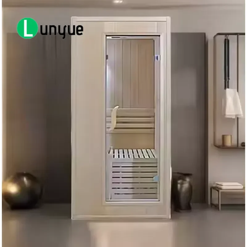 Single Person Wet Steam Sauna Home Spa Traditional Relaxation Body Care Portable Indoor Wellness Therapy Unit for Family Use