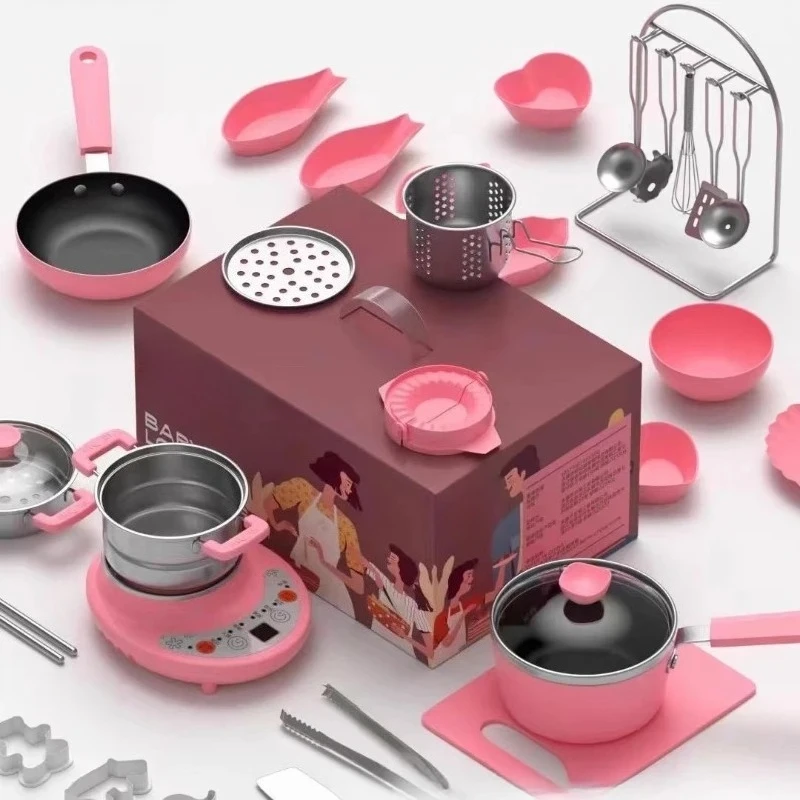 

32-piece set of aluminum alloy stainless steel pots and pans for cooking