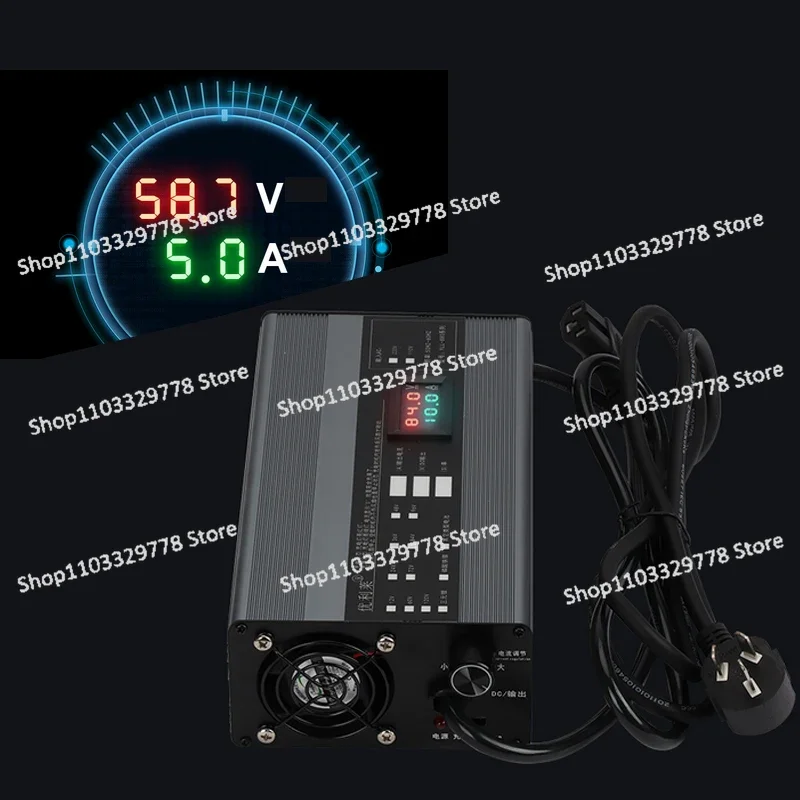 60V 20A Adjustable Charger 36V 60V 72V 15A 48V Charger 54.6V 20A 84V 67.2V 12A 42V 58.4V 58.8V 15A 87.6v 88.2v 20A Smart Charger