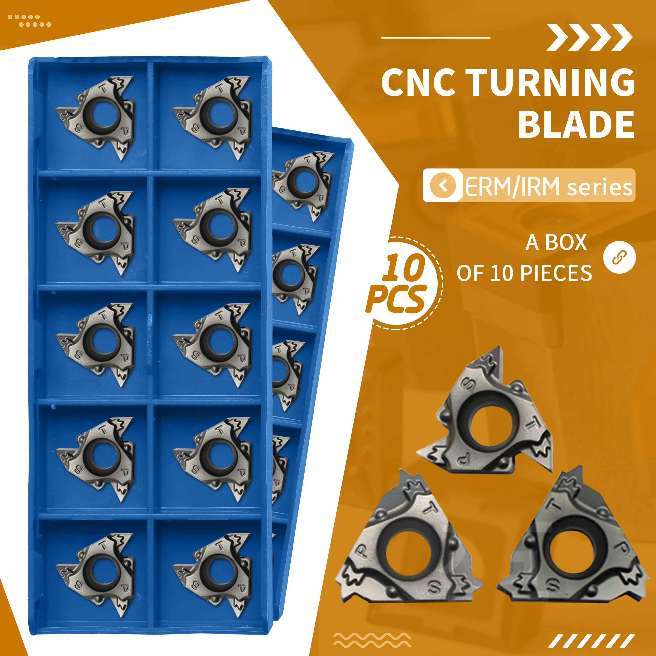 

16ERM/IRM 1.0/1.5/2.0/2.5/3.0ISO 11/14W AG55/60 11BSPT P6522 CNC Lathe Turning Tool High-quality Carbide Thread Turning Inserts