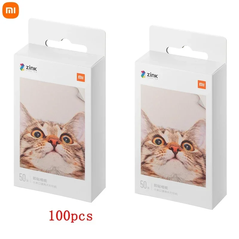 Xiaomi ZINK Paper, карманный принтер, самоклеящаяся бумага Для Фотопечати, 10/50/100 листов, 3-дюймовый Карманный фотопринтер Xiaomi