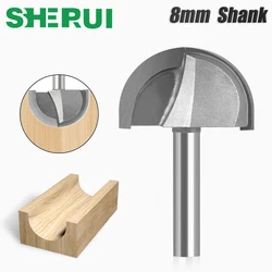 8mm gambo diametro esterno 40mm utensili CNC punte a naso tondo in carburo solido naso tondo Cove Core Box Router Bit Shaker Cutter tools