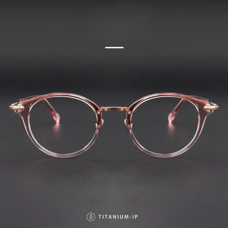 عالية الجودة خلات البيضاوي الرجعية وصفة طبية العلامة التجارية تصميم اليدوية إطار قصر النظر نظارات النساء التيتانيوم الرجال نظارات القراءة Gafas