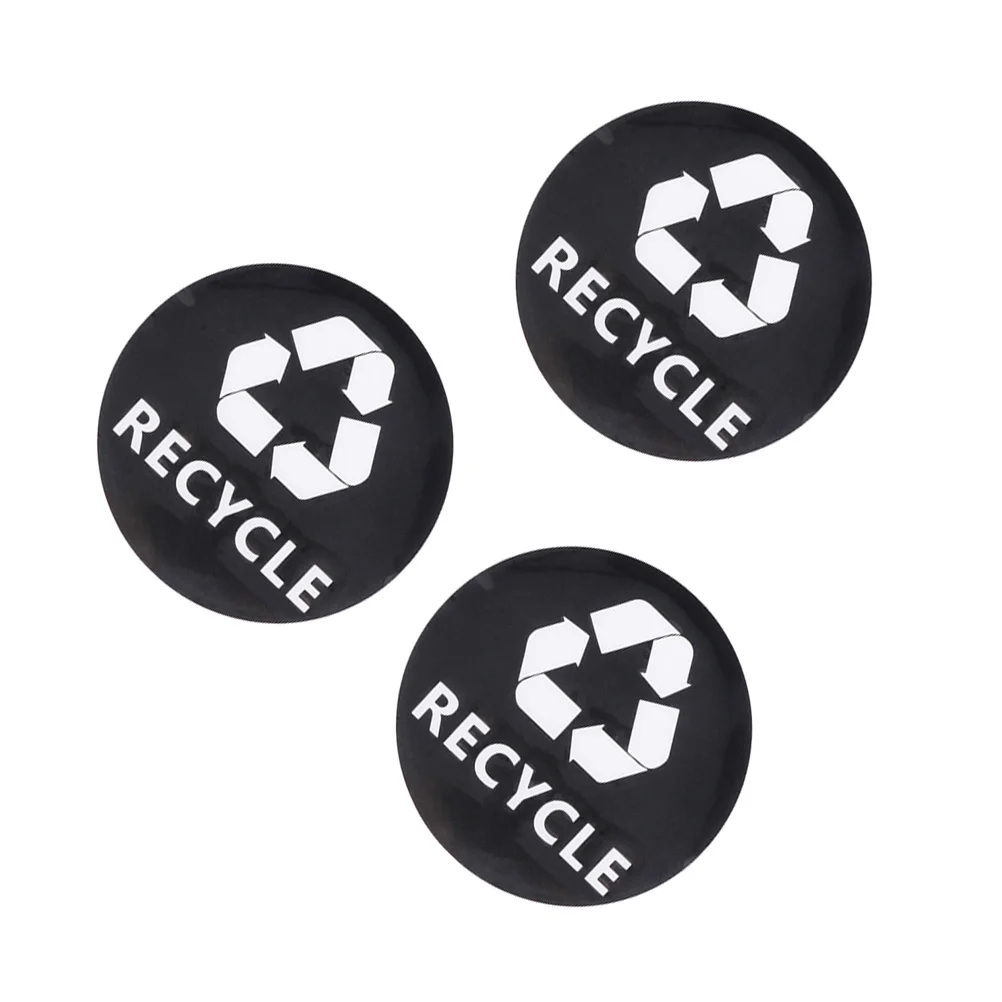 3 قطعة ملصق سلة النفايات السوداء ذاتية اللصق لصناديق جدار نافذة السيارة تشجيع نشاط إعادة التدوير #2