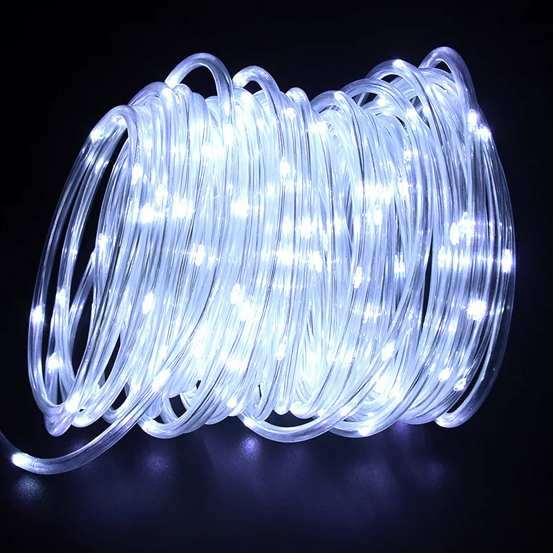 Tube Light for Yard Home Wedding Christmas Decorations Outdoor Garden Lights Fairy Lights LED 8 Modes Solar Rope String Light