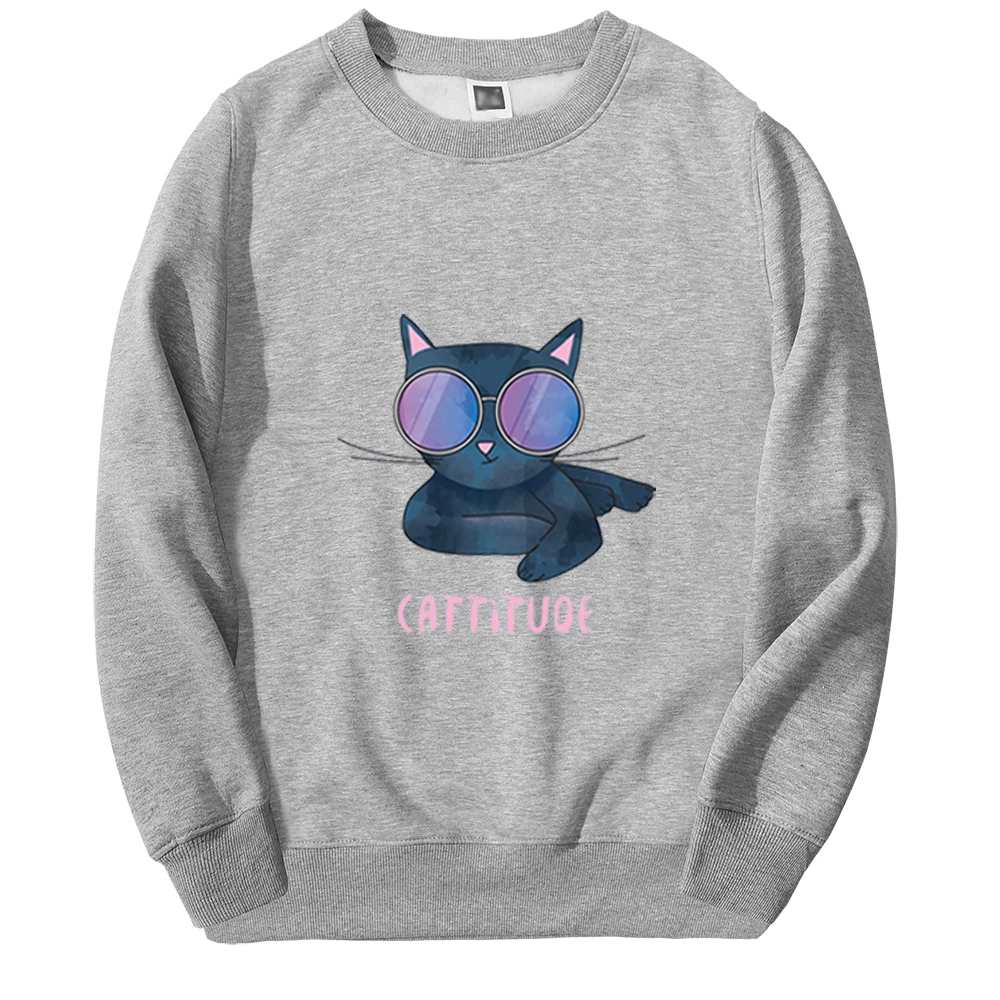 

Cats Cute Cat Funny Kawaii Cool Cats Meow Print Sweatshirt Men Hoodie Casual High Quality Winter Warm Streetwear Fleece Pullover