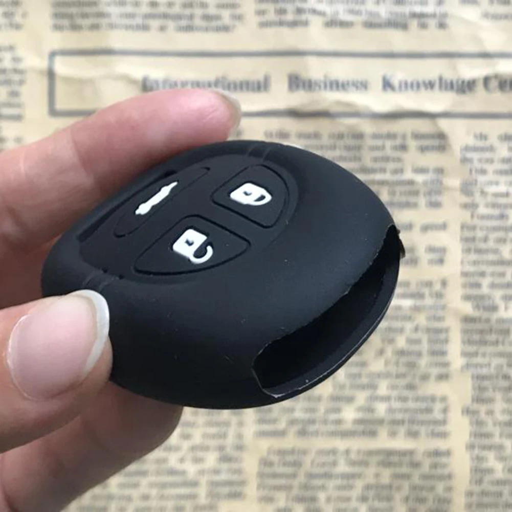 Simplifie sua gerenciamento de chave com capa de chave de silicone para Saab 93 95 Fob Remote Holder 3 botões Mantém suas chaves no pedido