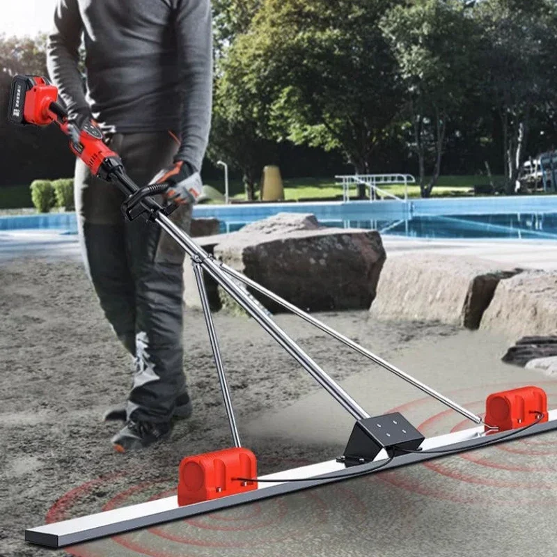 Righello vibrante per calcestruzzo Levigatrice stradale Vibratore elettrico al litio Cazzuola elettrica Lucidatura Righello Livellante