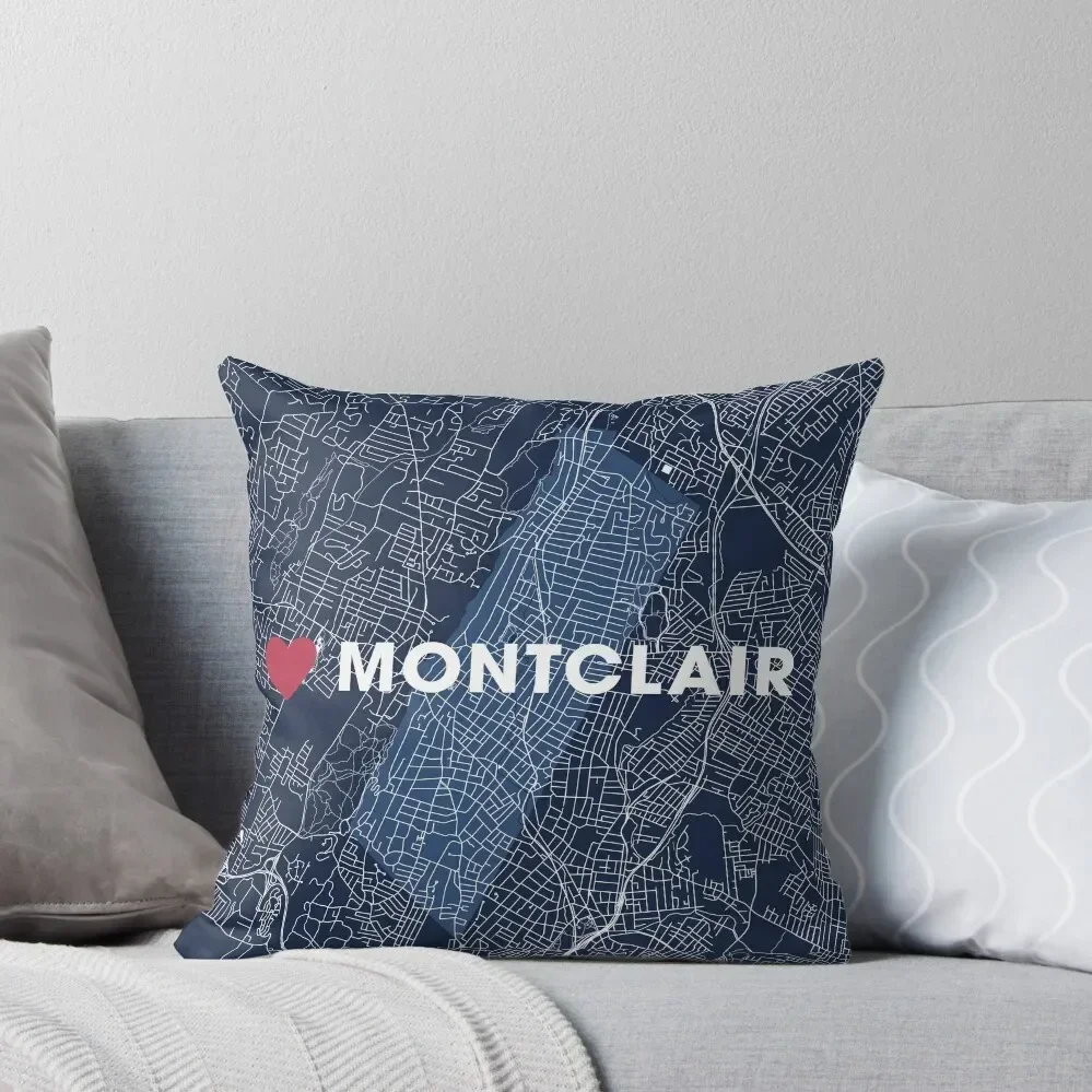 Montclair NJ Map Print Throw Pillow Sofa Covers Luxury Pillow Case Decorative Cushions For Luxury Sofa pillow