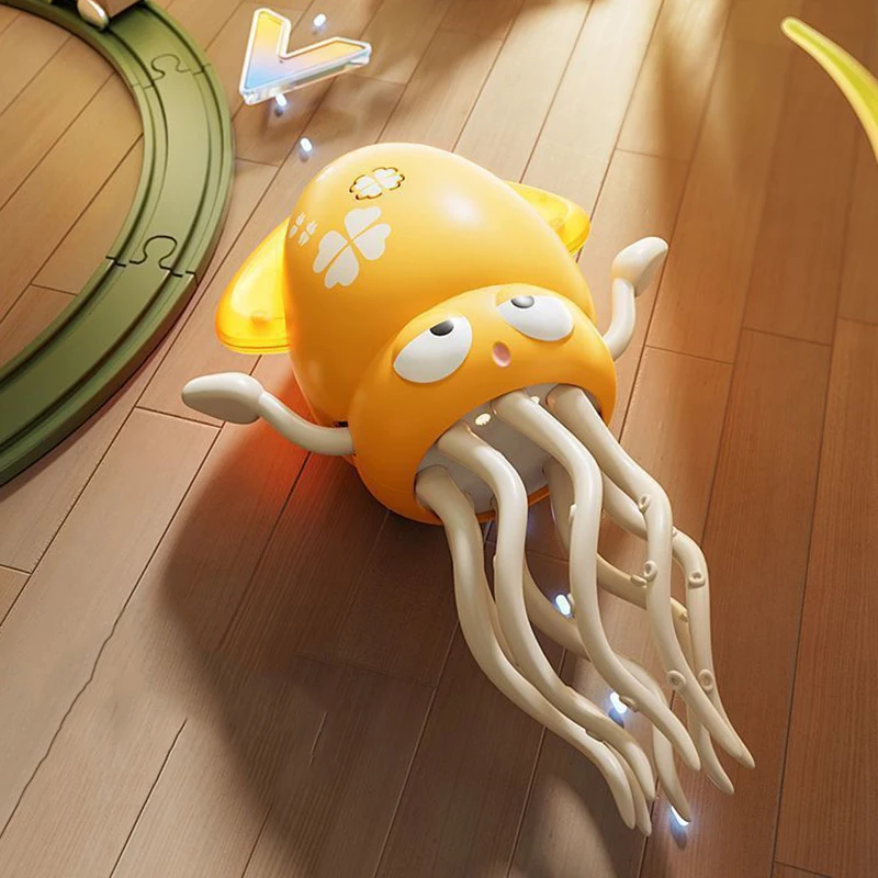 الذكية الرقص الأخطبوط روبوت تجنب السيارات لعبة الأخطبوط الإلكترونية الرسوم المتحركة الرقص استحمام الطفل لعب للأطفال متعة هدايا عيد ميلاد