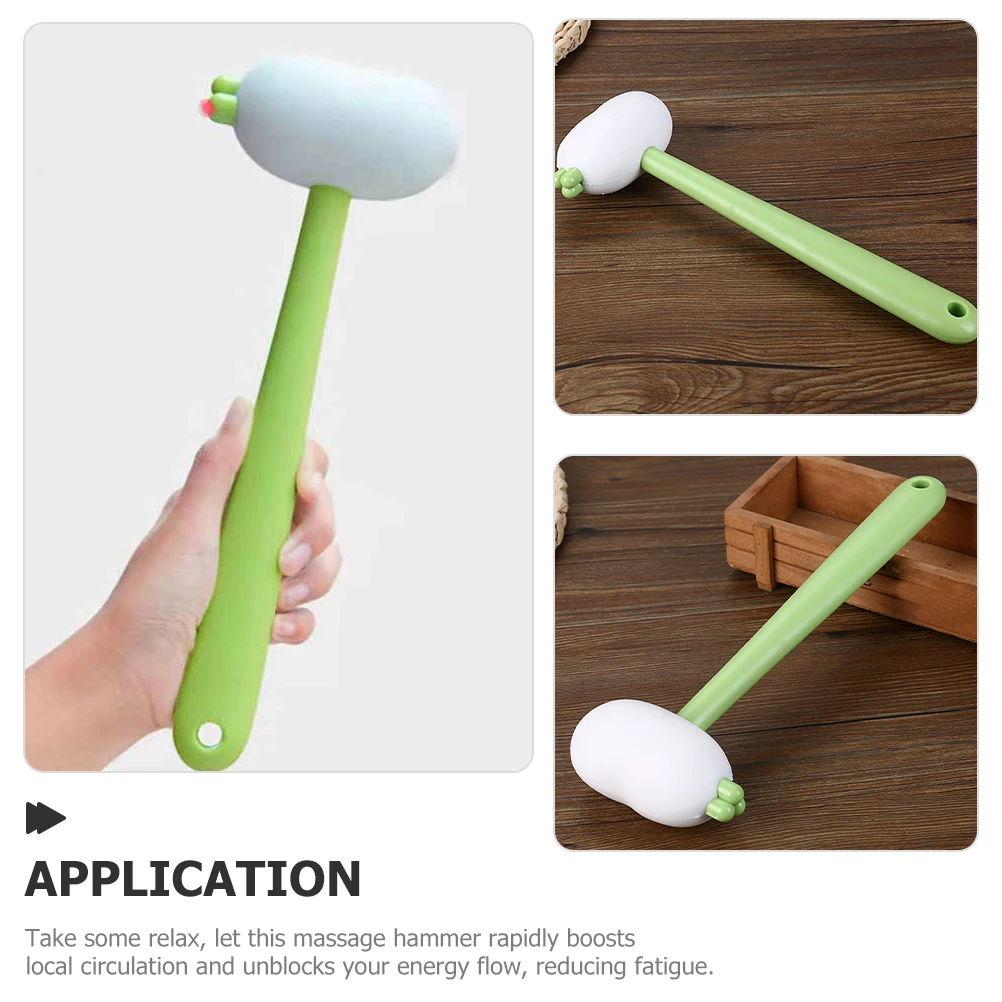 

Soft Rubber Massage Hammer For Back Neck Shoulder Legs Portable Lightweight Manual Muscle Relaxer Tool With Long Handle Body