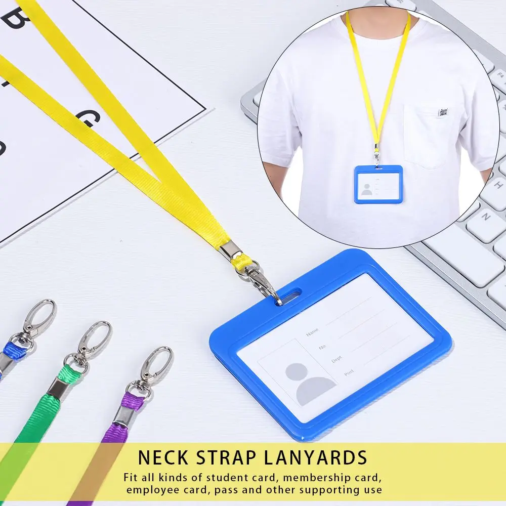 1Pcs New Office Supplies Fashion Hanging Rope Badge Holder Lanyard ID Card Holder Neck Strap Lanyards