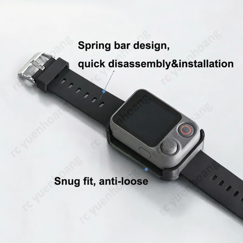 1PCS For DJI Pocket 4P Camera Watch-Style Mount with Silicone Strap Quick-release Wrist-Mount Bracket for Cycling POV Monitoring