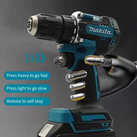 100% Makita DDF487 ddf487 18V 스크루 드라이버 브러시리스 전기 드릴 장식 팀 전동 공구 Makita 18V 배터리의 임팩트 드릴