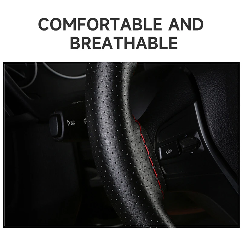DIY Genuine Leather Steering Cover 3