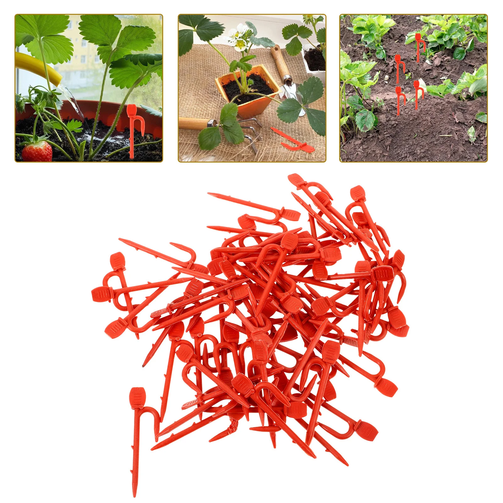 

Strawberry Planting Forks Lightweight Vine Fixing Clips For Garden Stolon Melon Plants Support Wall Climbing Gardening
