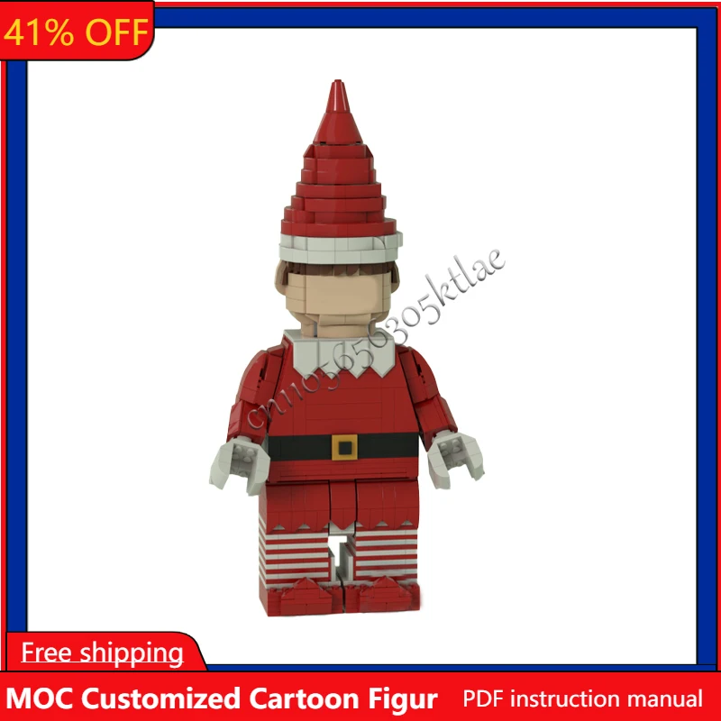 

Набор из 1064 деталей MOC: Модель Brickheadz «Озорной Эльф» для кастомизации, креативный конструктор, фигурки персонажей мультфильмов, игрушки, подарки, коллекция