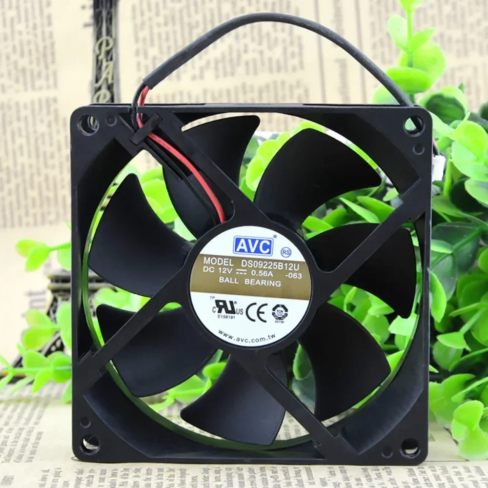 

+New 9cm for Original AVC DS09225B12U 9225 2wires 12v 0.56a 4Wires DC 12V 0.7A cooling fan 92*92*25MM