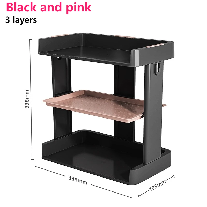 Ins Multi-Layer Desktop Storage Rack Stationery Book Shelf Organizer Student Dormitory Action Figure Storage Rack Dolls Decor