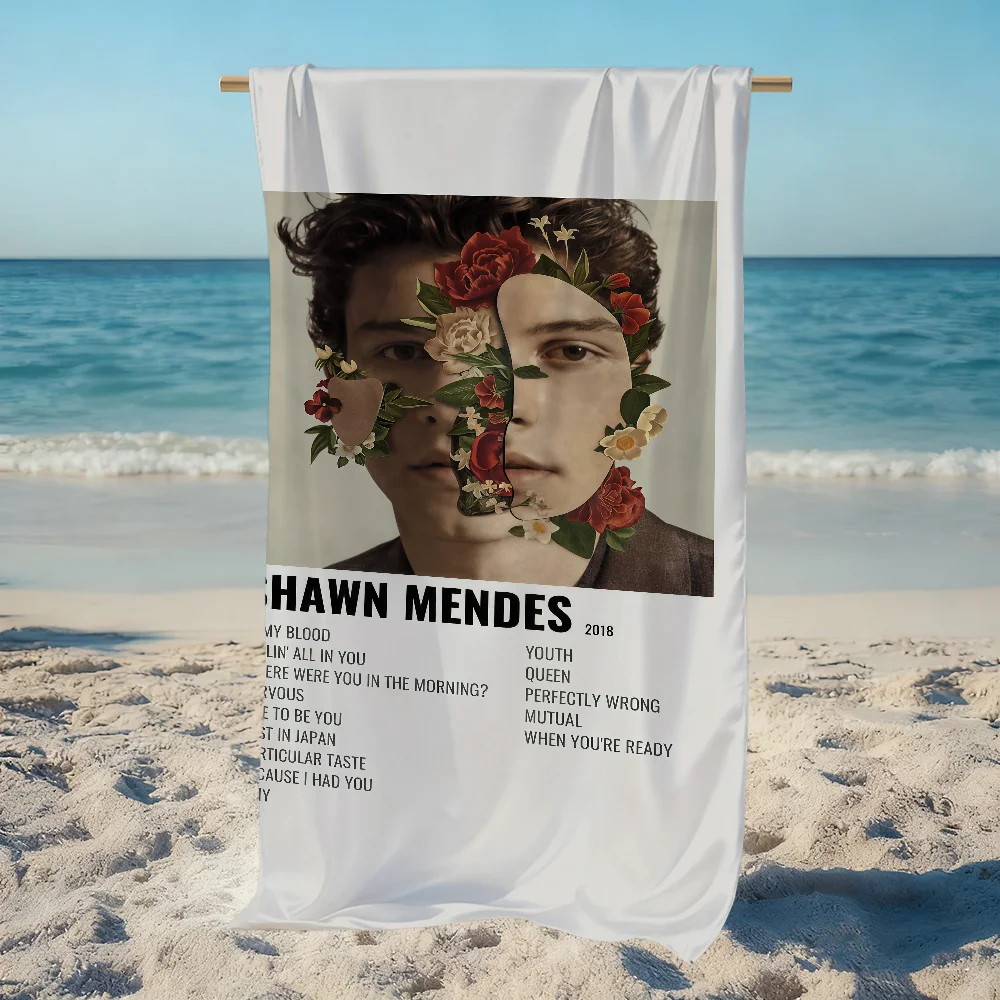 S-shawn poster word singer M-mendes Towel Beach Quick Dry Soft Pool Towels Gift for Travel Gym Shower Camping sports