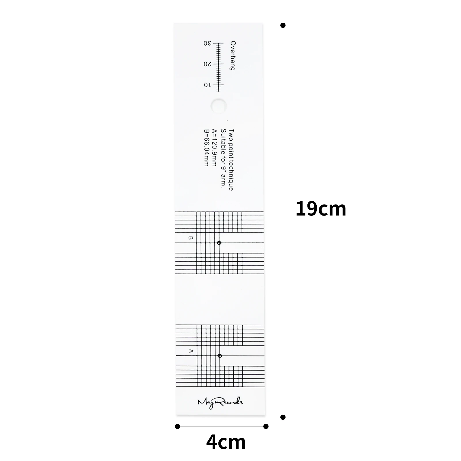 Pickup Calibration Distance Gauge Protractor Record LP Vinyl Turntable Phonograph Phono Cartridge Stylus Alignment