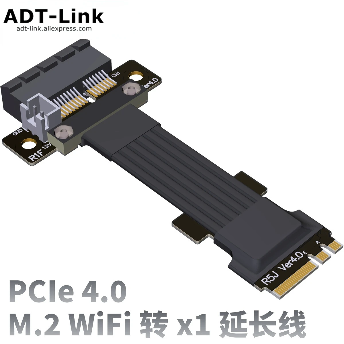 

M.2 WiFi A.E Key To PCIe4.0 x1 slot Extension Cable Full Speed Gen4 8Gbps PCIe 4.0 M2 WiFi AEkey To 1x Riser Cable