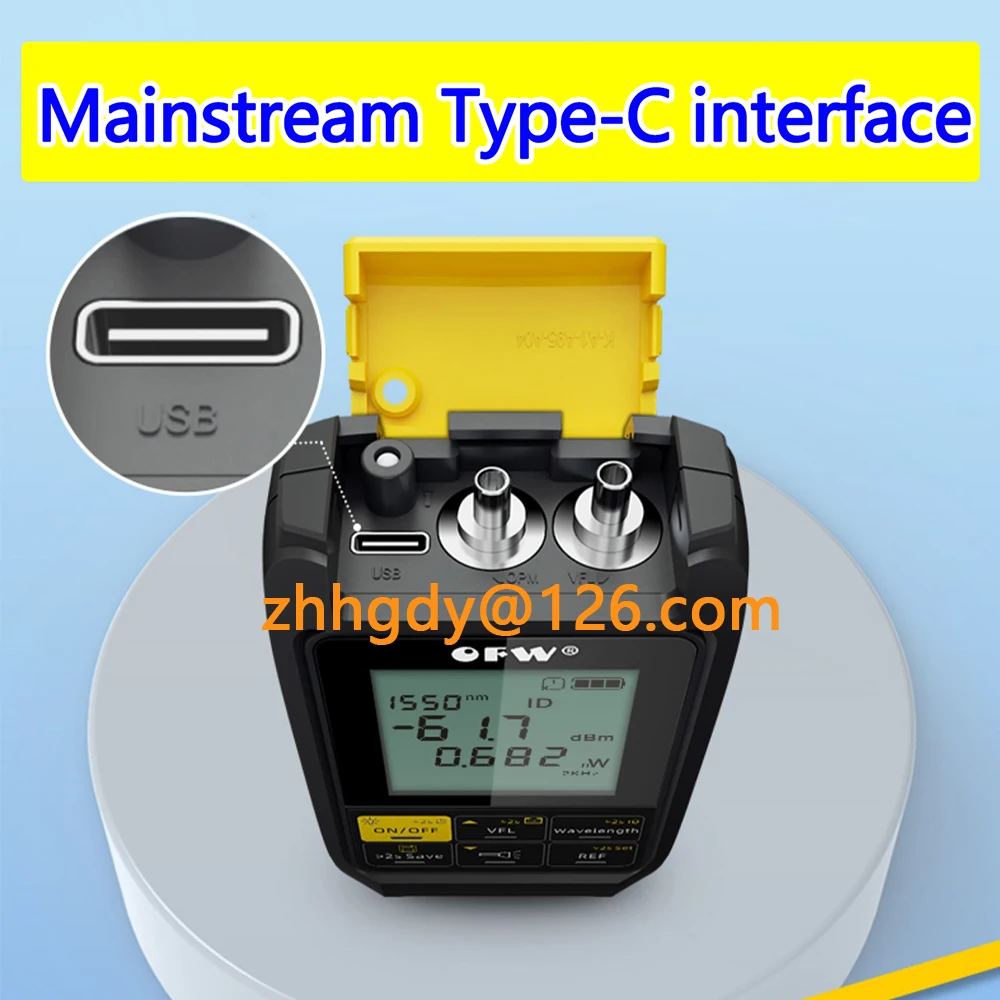 4in1OFW optical power meter OPM Led lamp visual fault locator network cable test optical fiber tester 5km 15km 30MW rechargeable